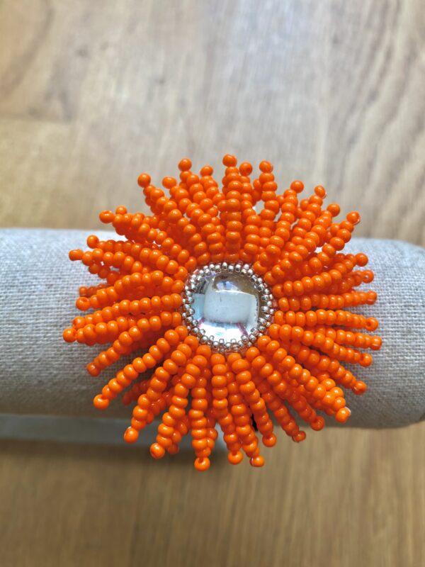 Bracelet - Collier "Aquaflore" Orange pétant – Image 2