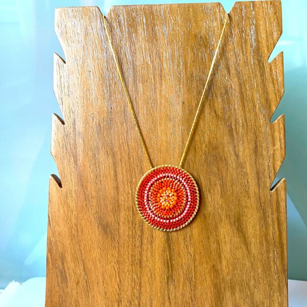 Collier Rosace Orangée
