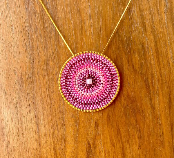 Collier Rosace Rose – Image 3