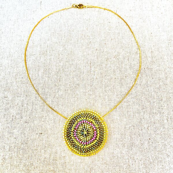 Collier Rosace Verte – Image 2