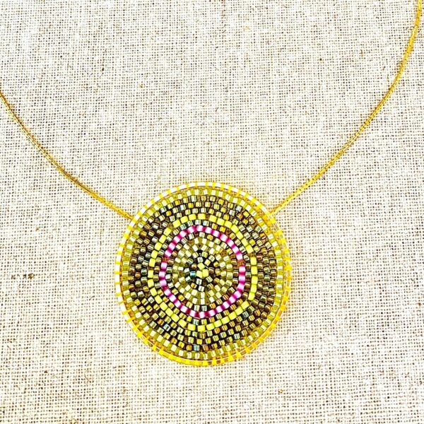 Collier Rosace Verte – Image 3