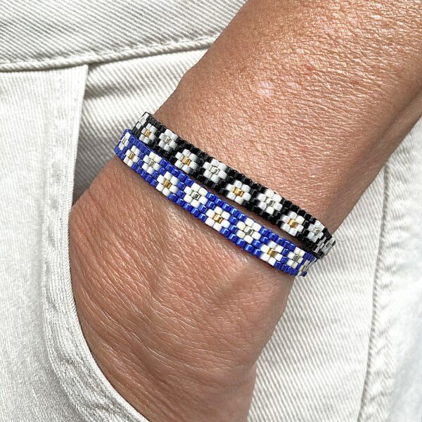 Bracelet "Semi de Pâquerette" ruban bleu France – Image 2
