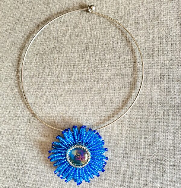 Le Collier-Bracelet "Aquaflore" Bleu aigue-marine – Image 2